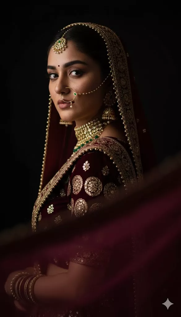 Indian Or Rajasthani Bride Wedding Dress Prompt