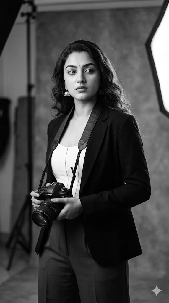 black and white editorial photographer portrait studio