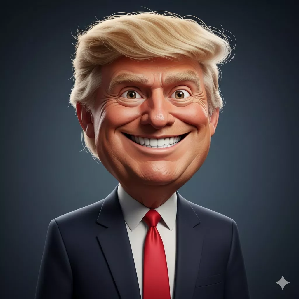 hyper realistic 4k cartoon portrait exaggerated facial features