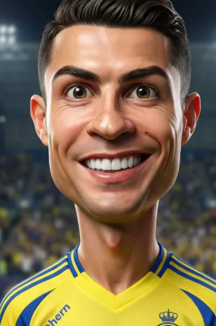 hyper realistic 4k cartoon portrait exaggerated facial features