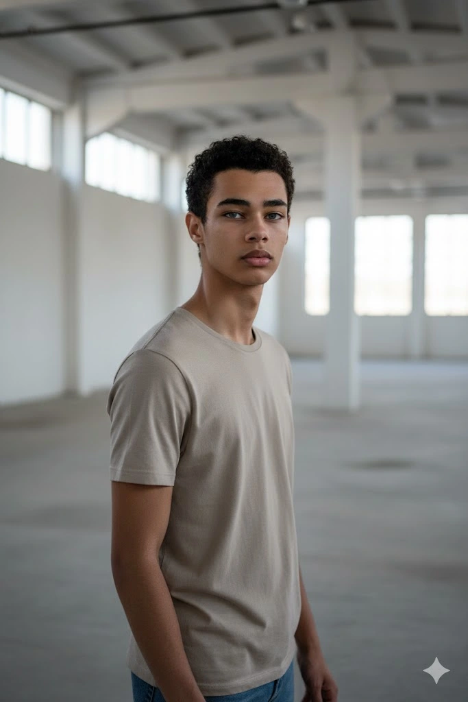 Urban minimalist cinematic portrait AI prompt