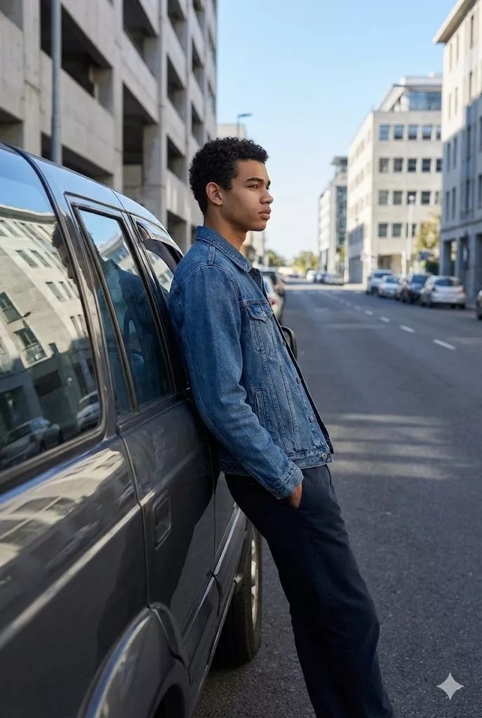 man leaning against tata sierra lifestyle automotive photo