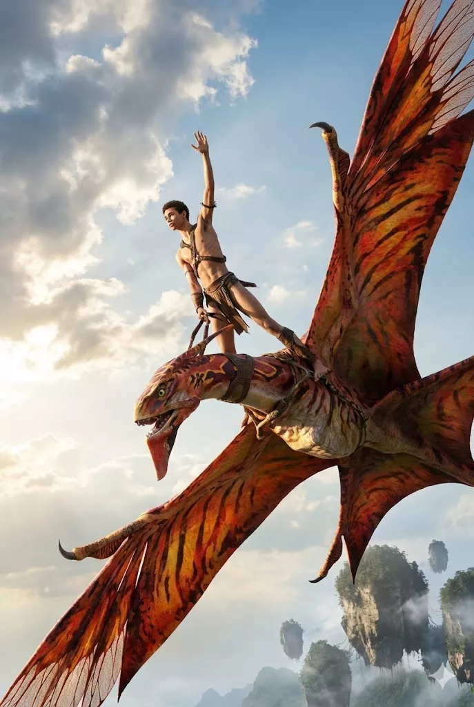 toruk avatar cinematic lean back command pose aerial scale