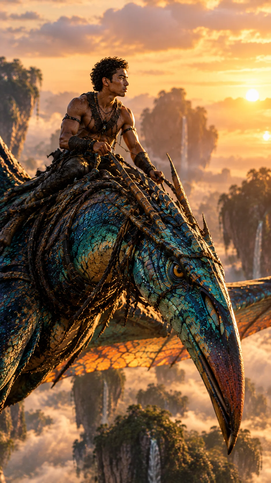 Golden-Hour Toruk Rider Portrait