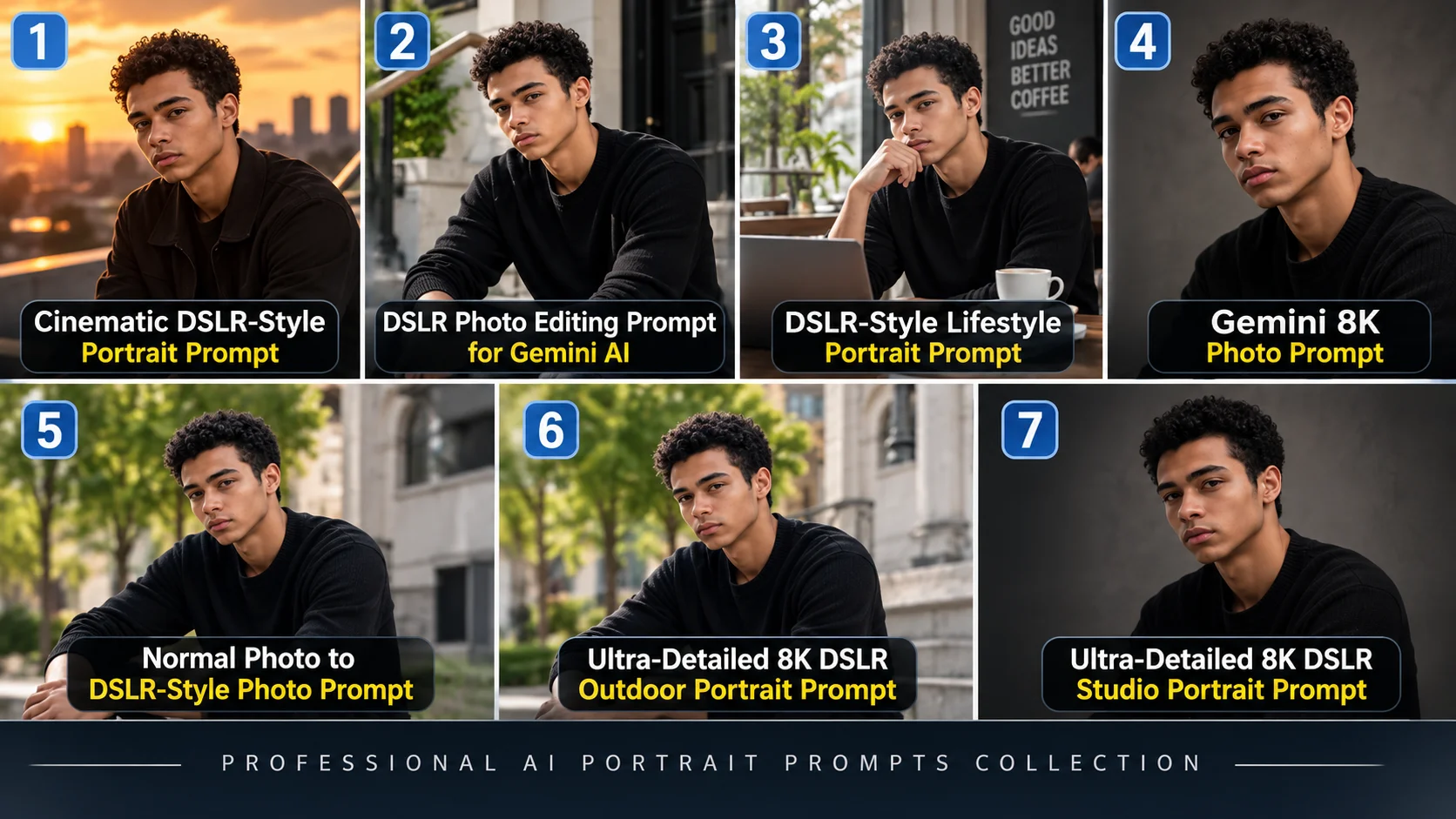 ultra detailed 8k dslr style Portrait prompt for gemini ai