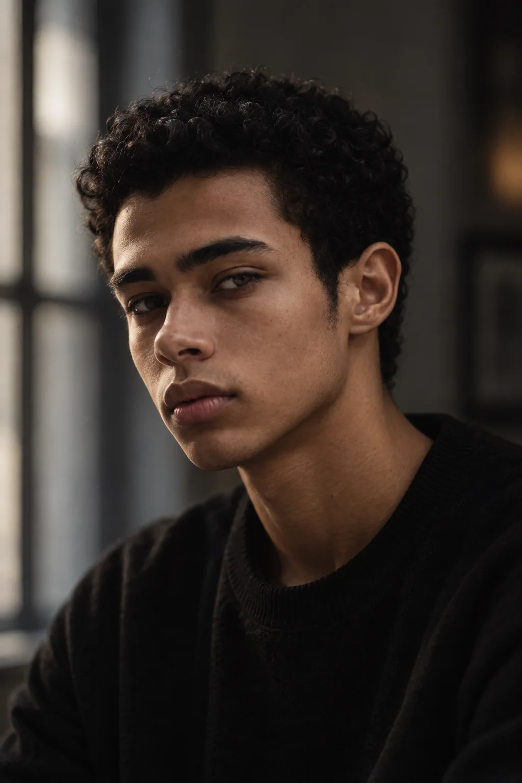 Cinematic Close-Up Boy Portrait Prompt