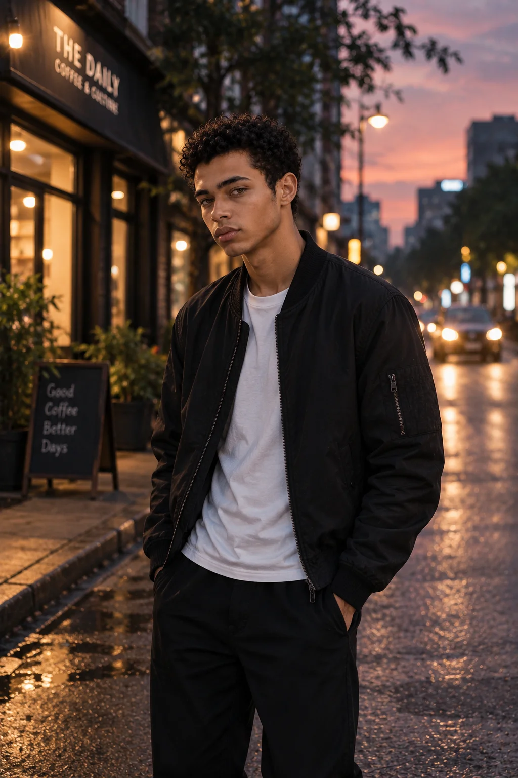 Cinematic Street Boy Photo Prompt