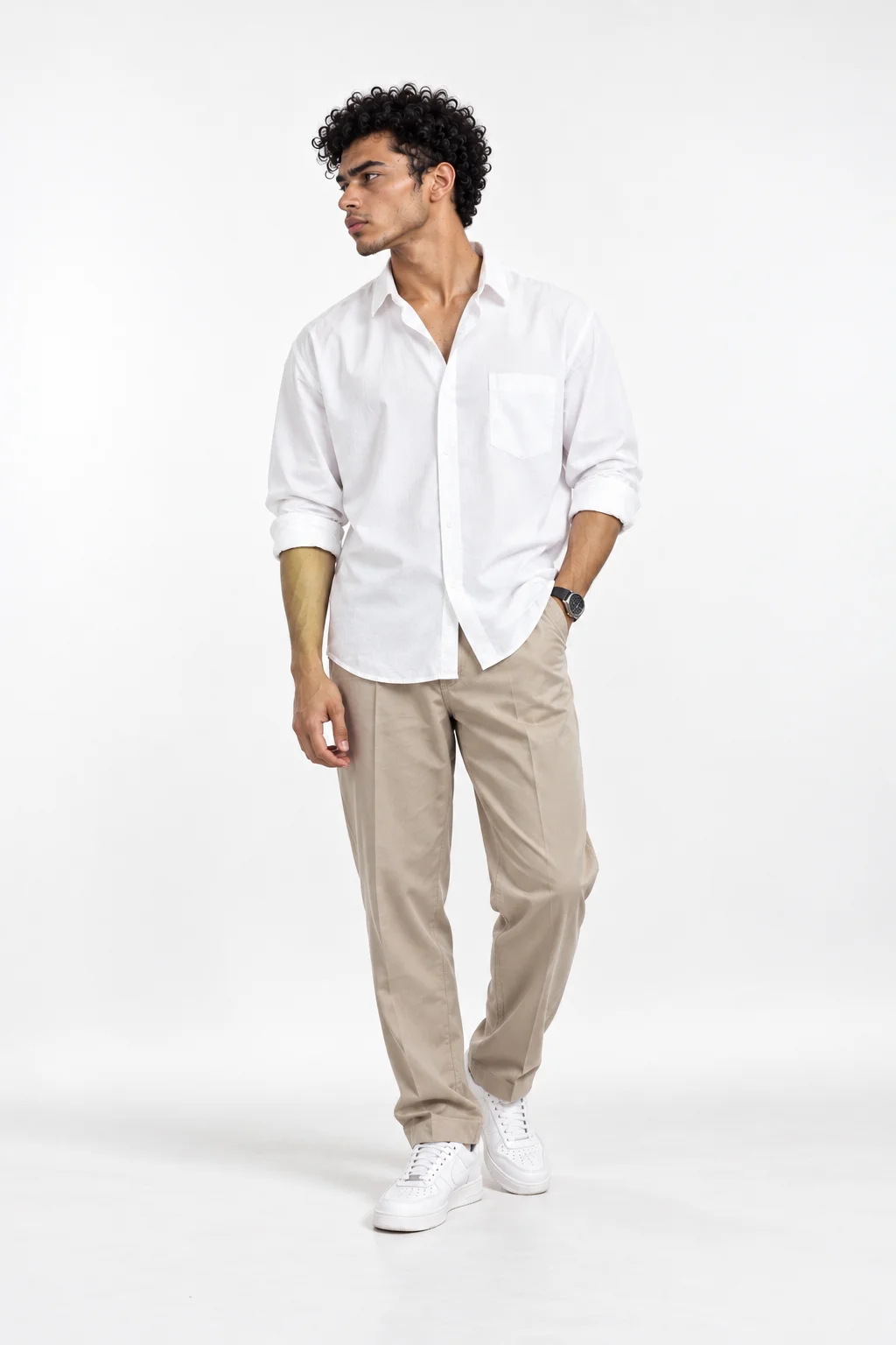 White Background Fashion Studio Prompt
