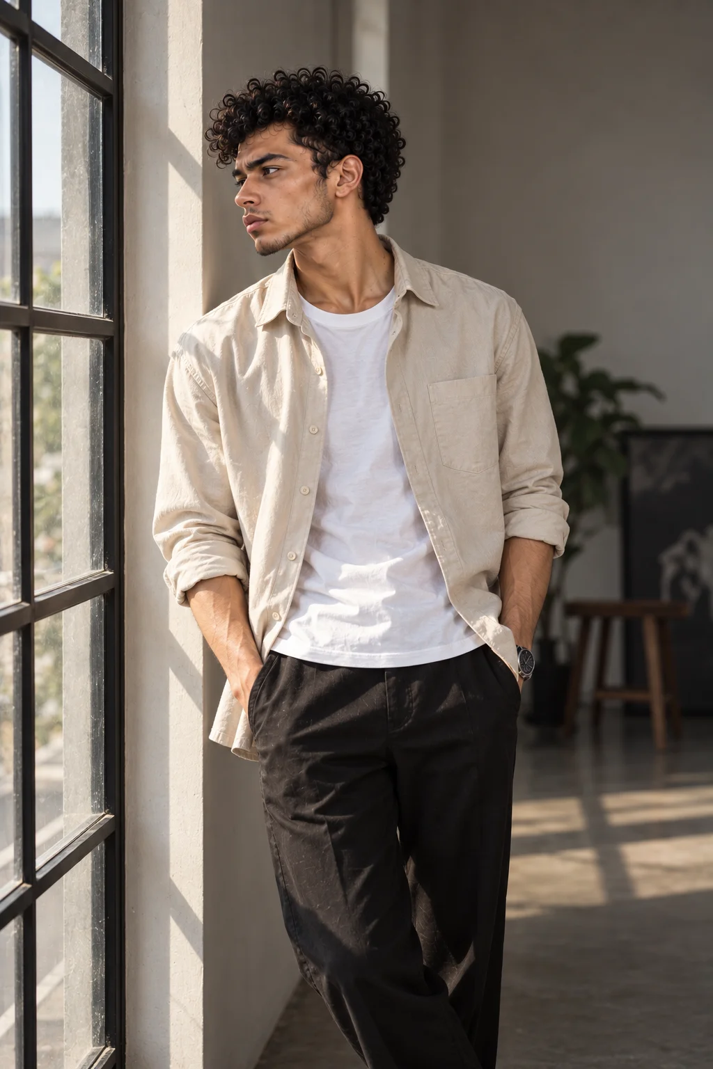 Natural Window-Light Studio Portrait