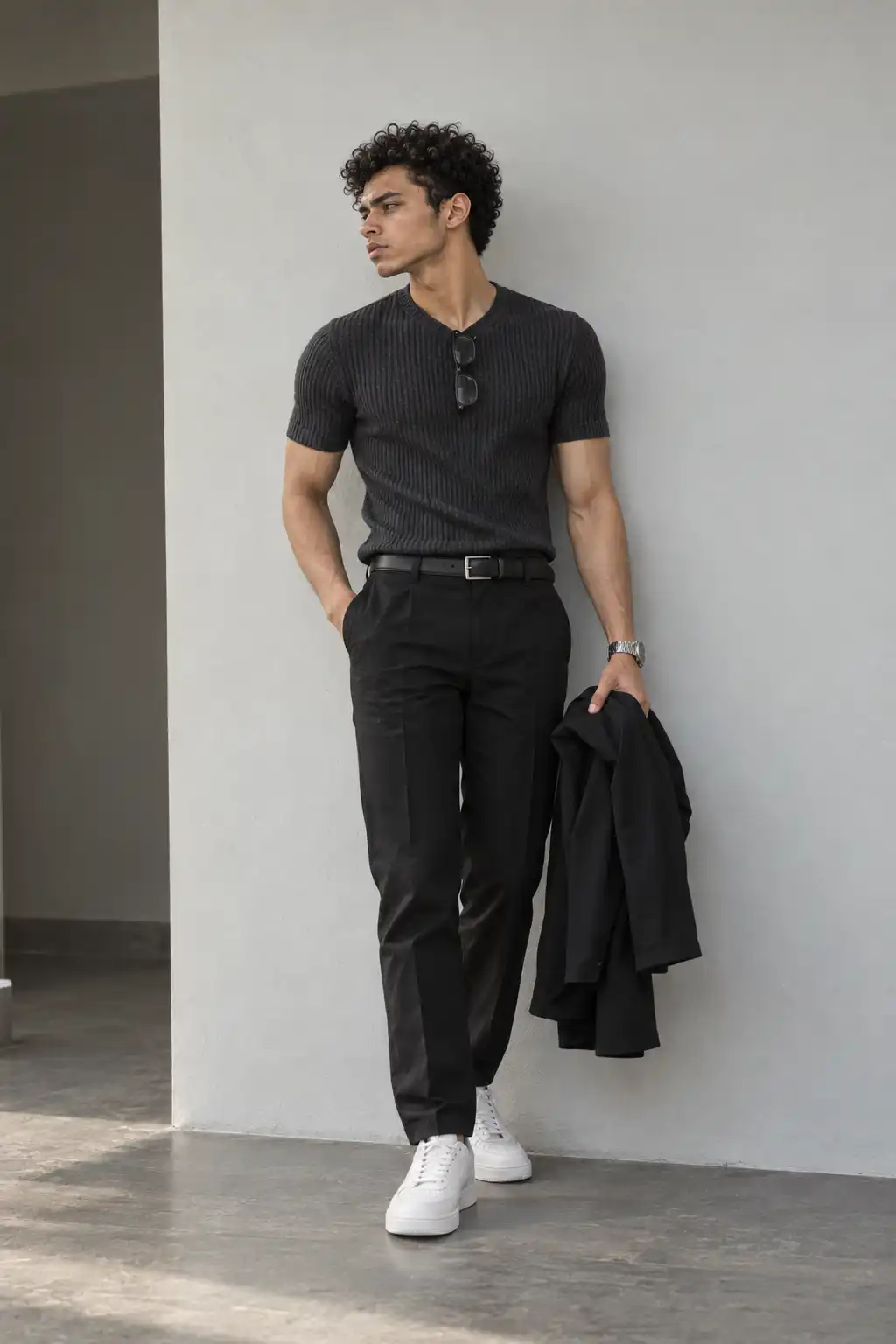 Minimal Indoor Fashion Pose