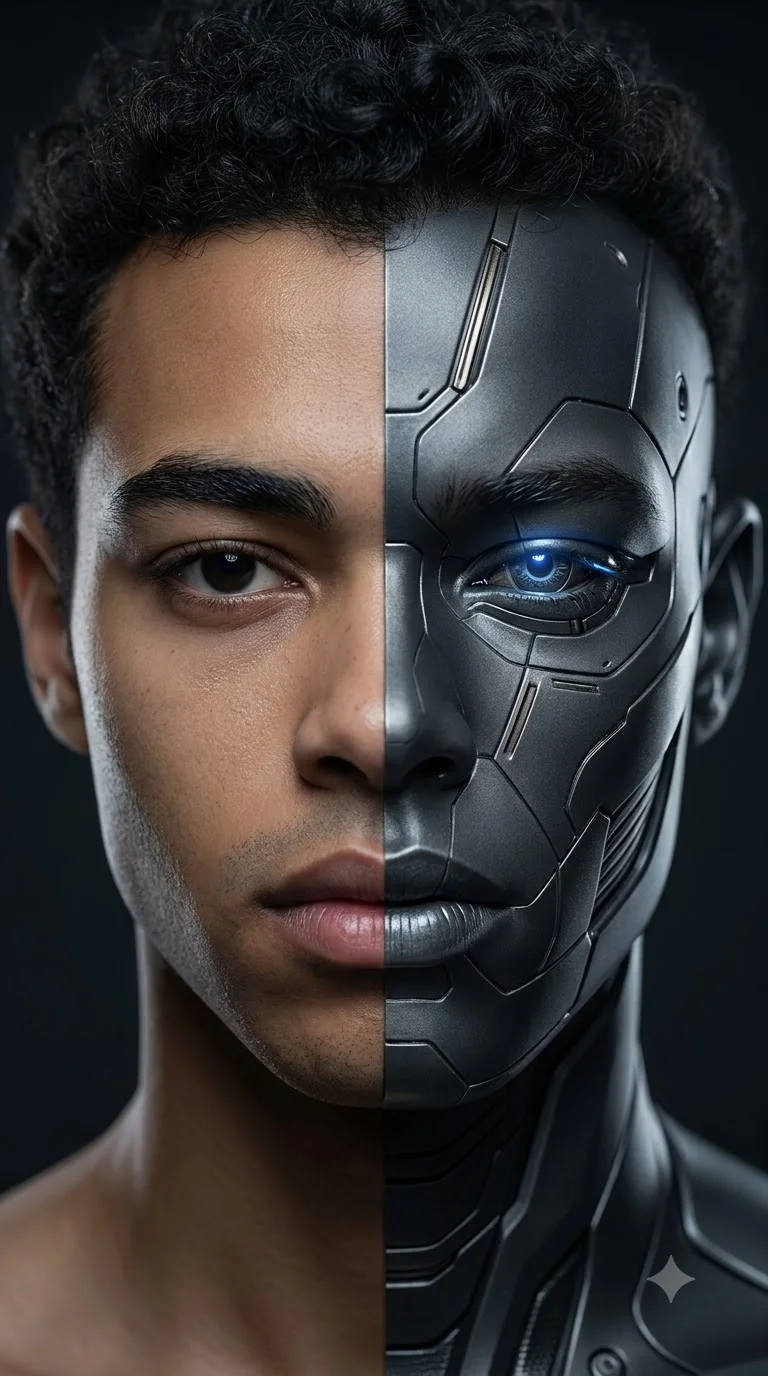 Close-Up Split Portrait for Boys