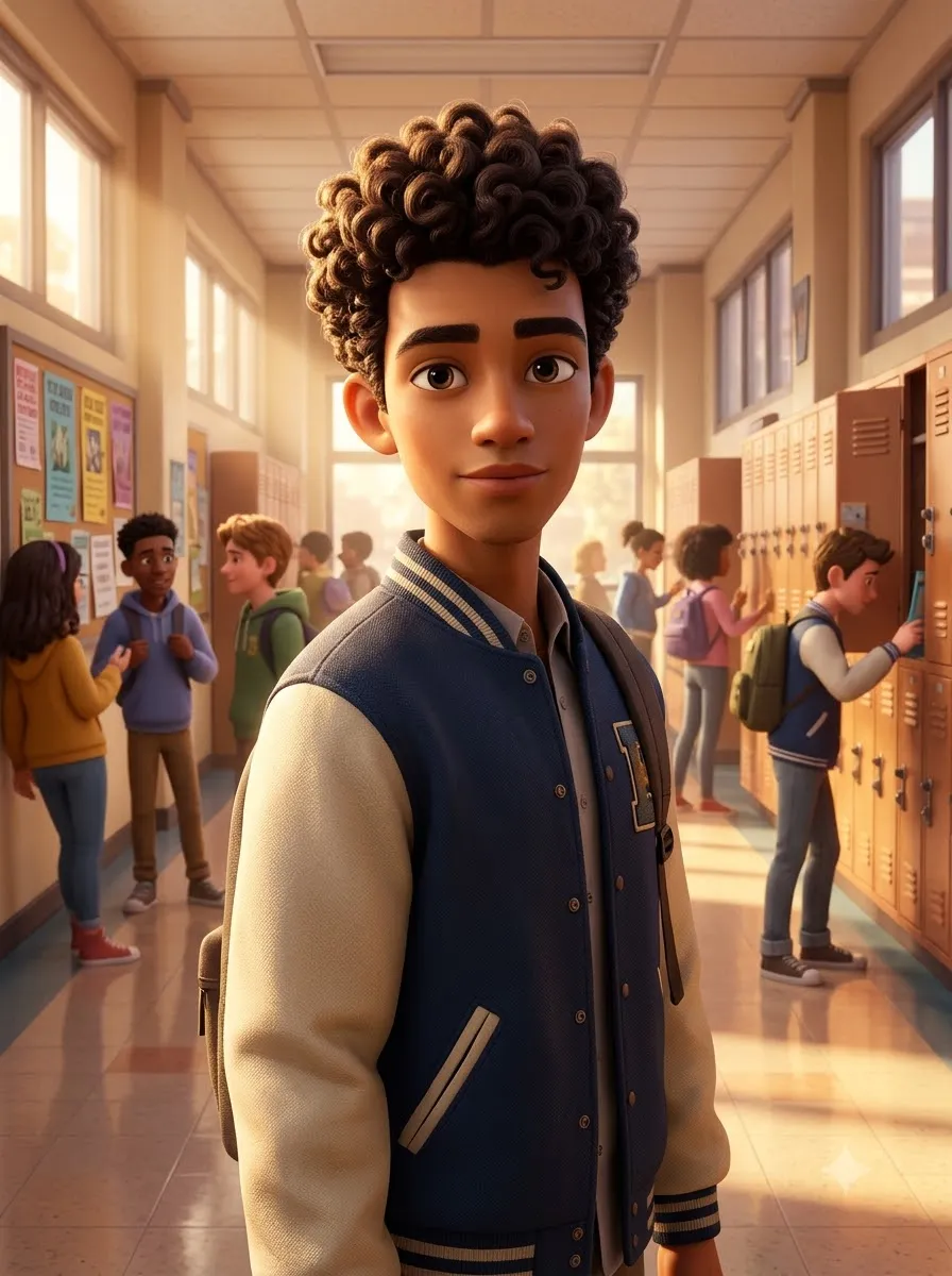 3D Cartoon Character With a Realistic Background