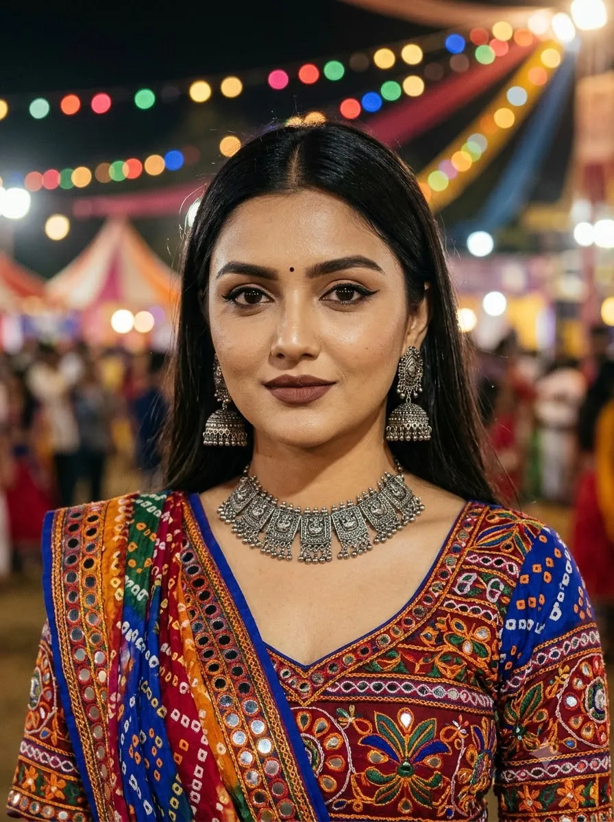 Close-Up Garba Beauty Portrait