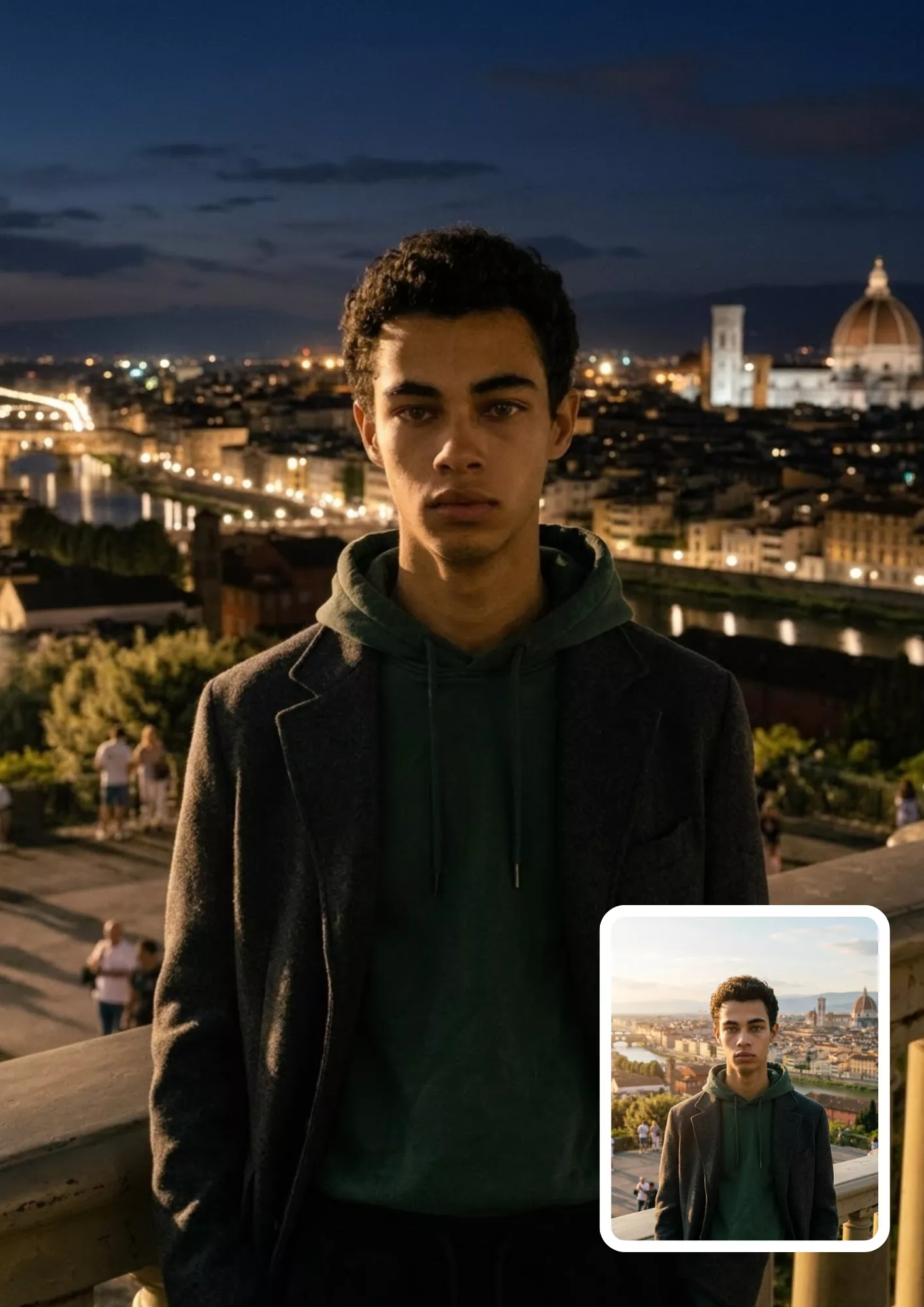 Nighttime City Portrait