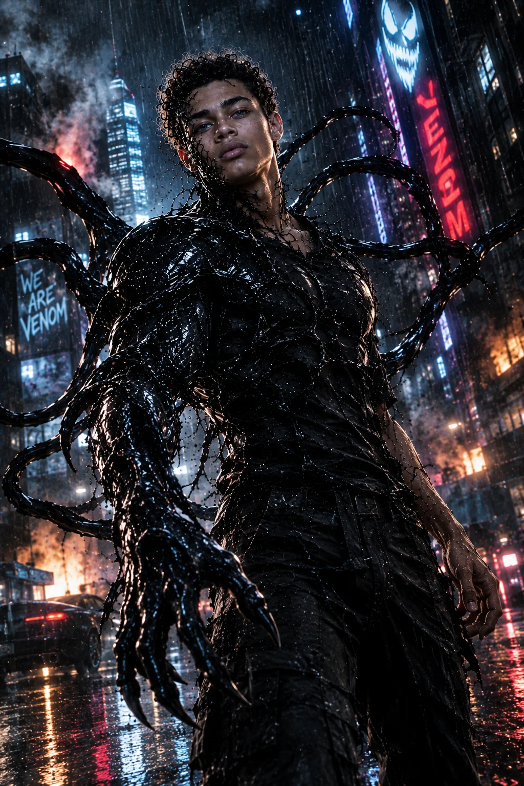 Rainy City Symbiote Scene