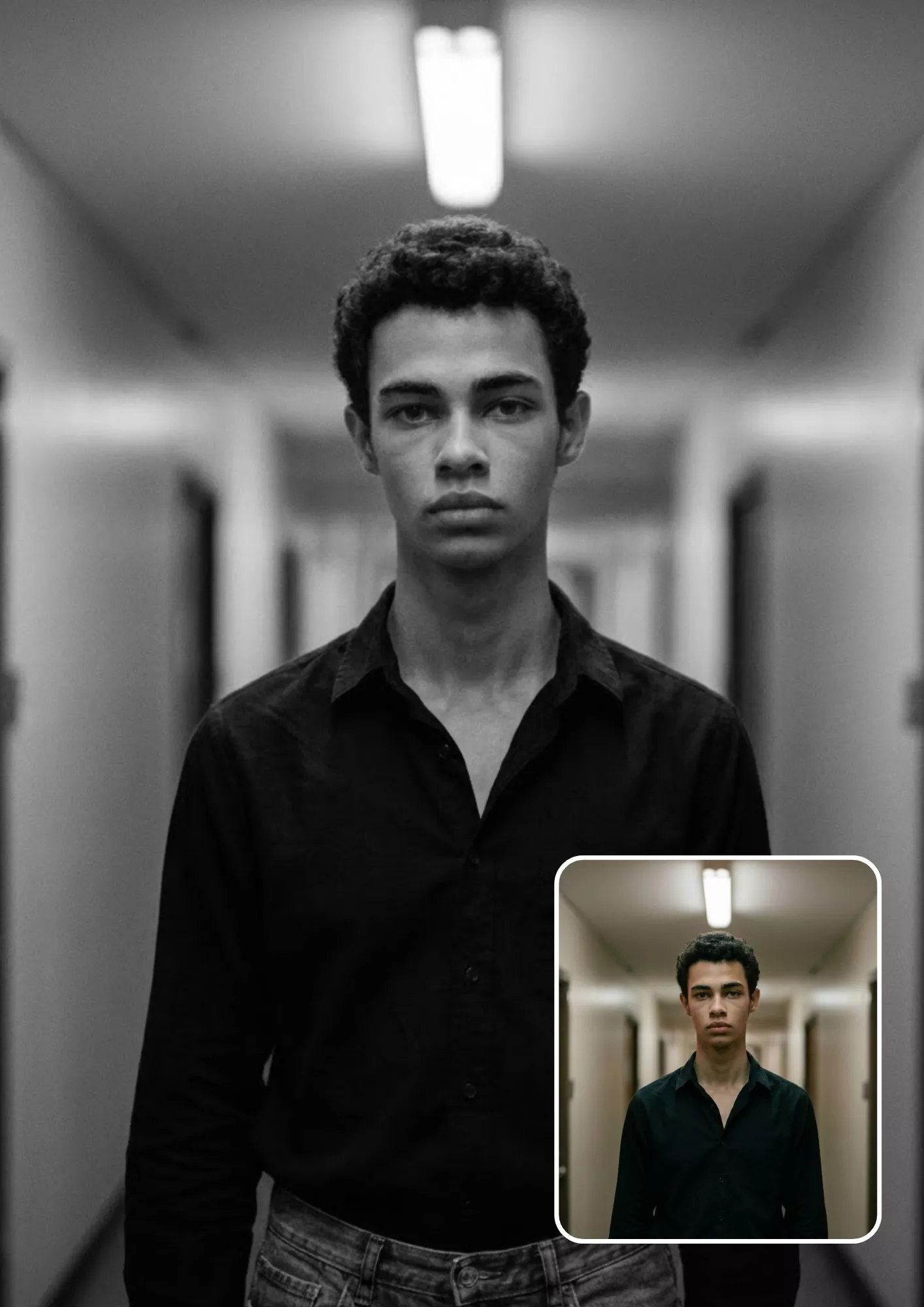 Black-and-White Portrait