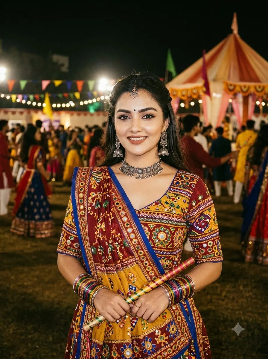 Retro 90s Garba Photography