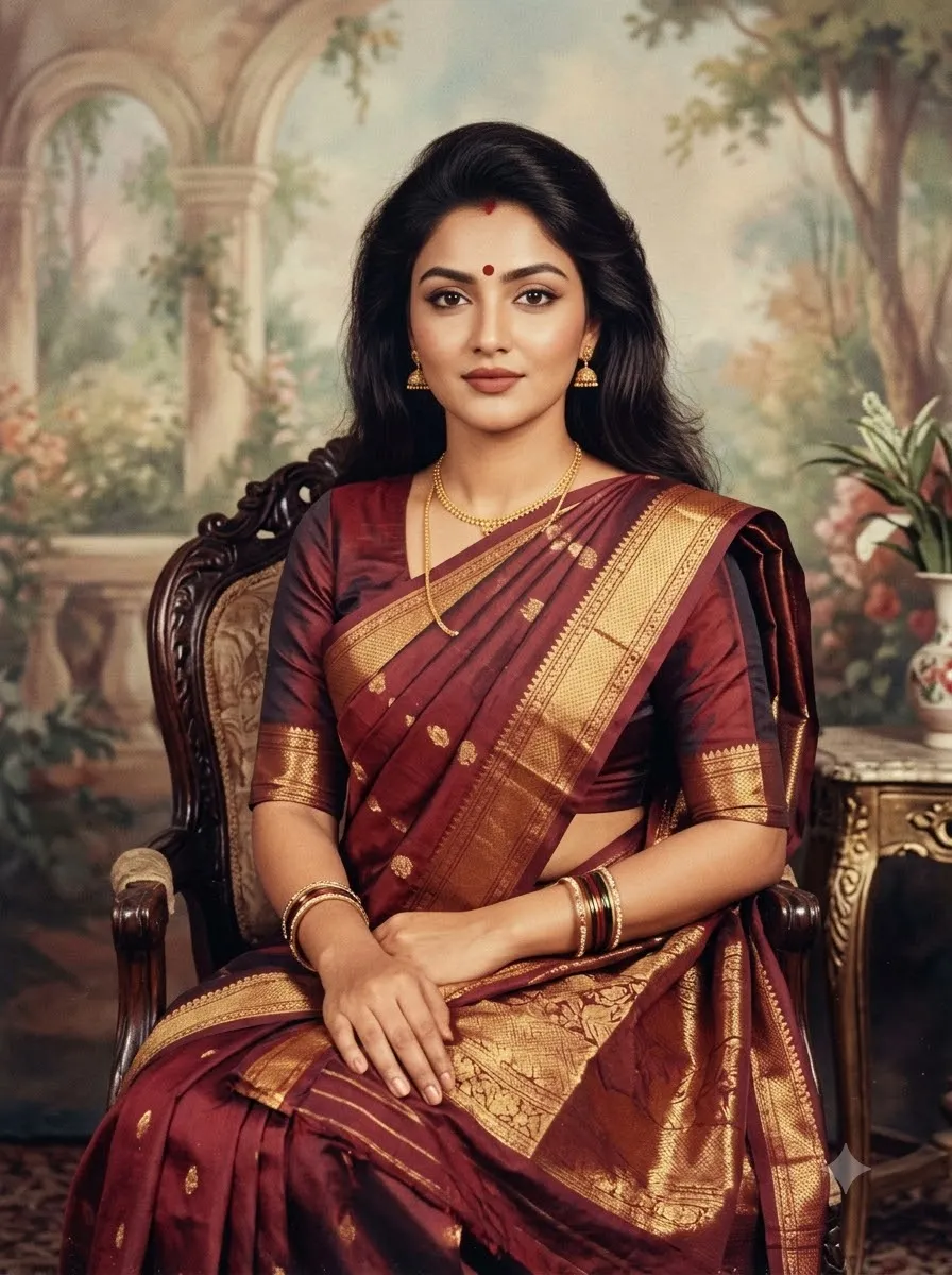 Trending 80s Prompt for Girls in Saree