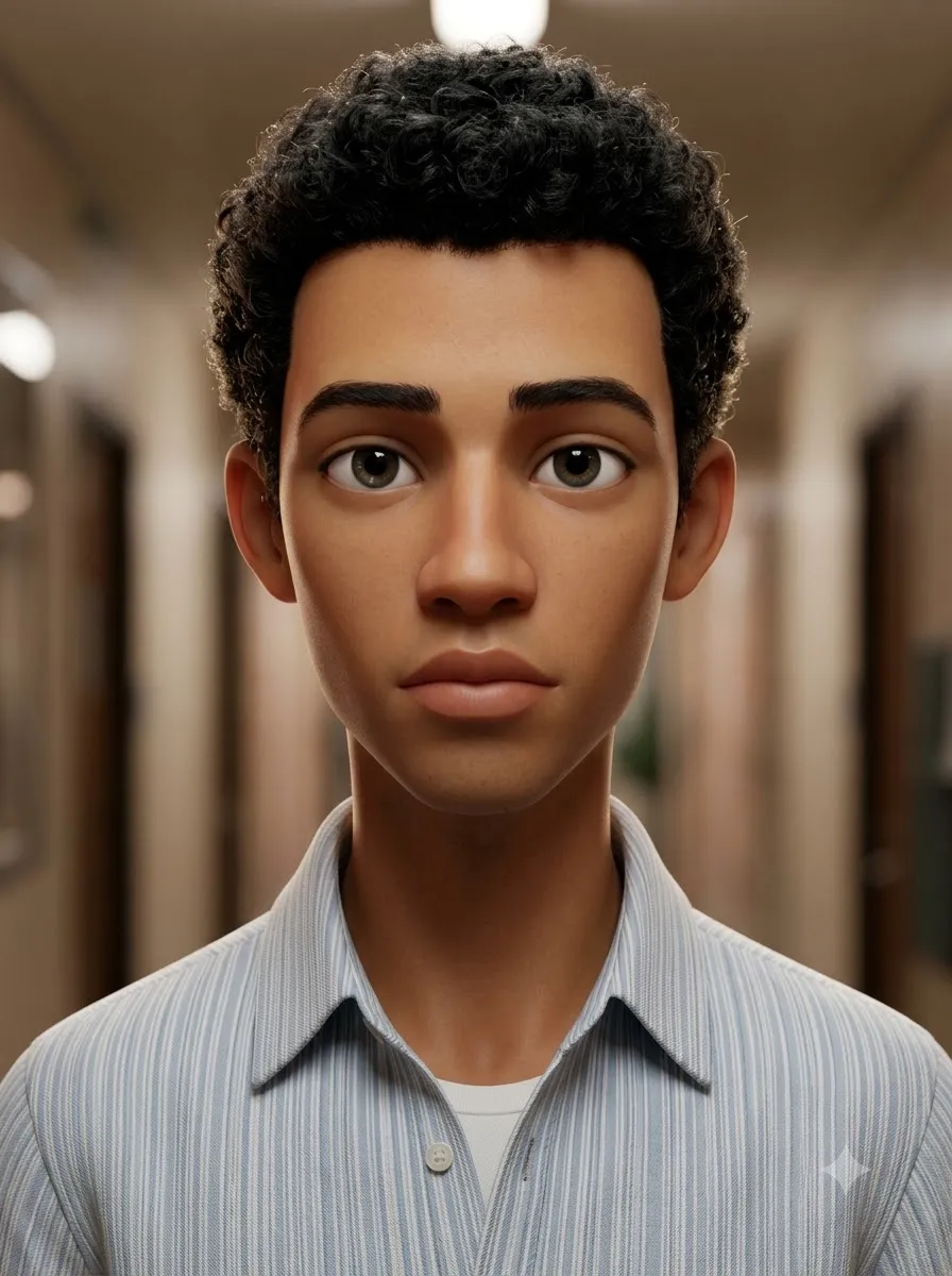 Realistic 3D Cartoon Boy Prompt