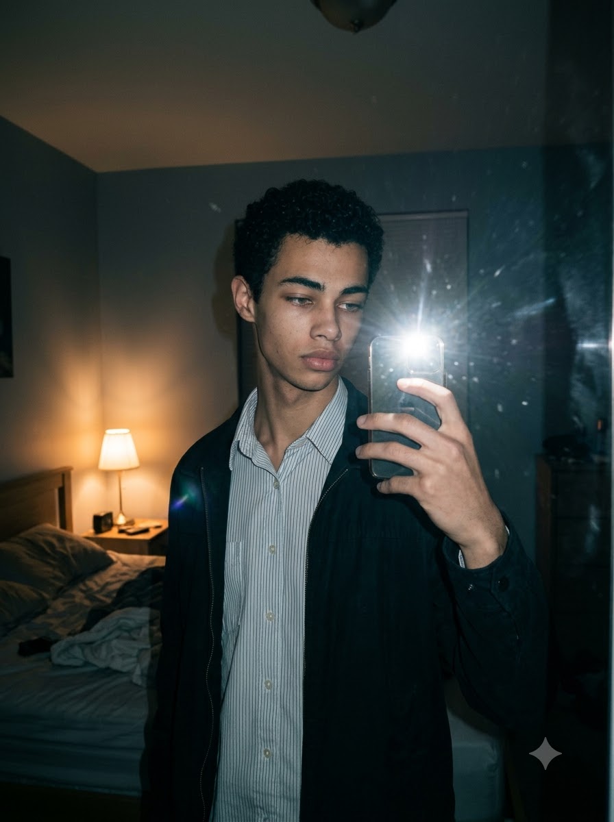 Lofi Dusk Mirror Selfie Prompt