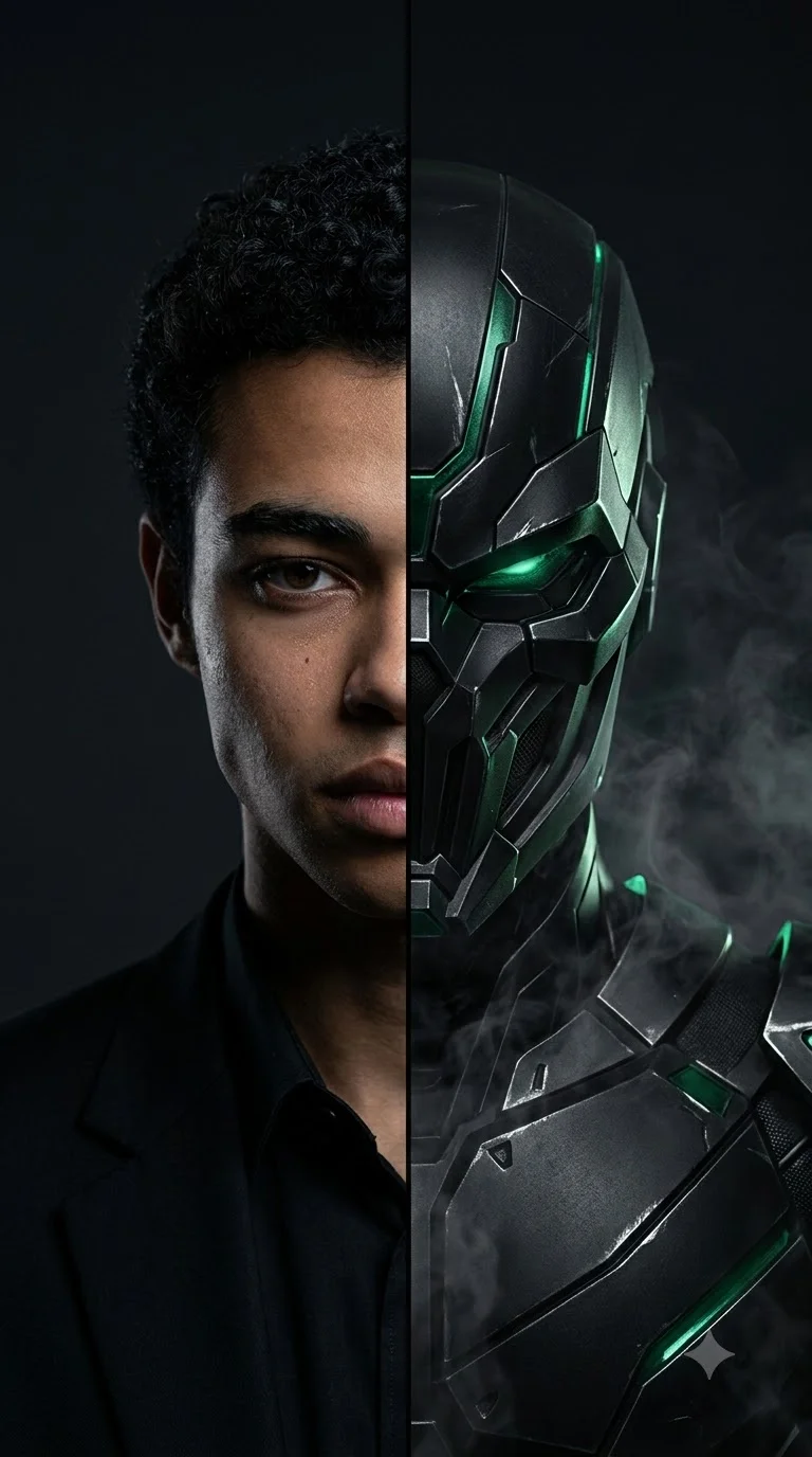 Dark Cinematic Dual Identity