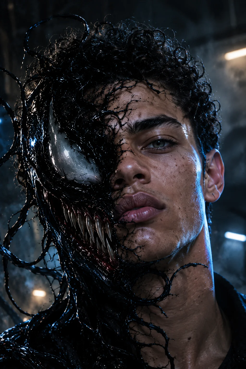 Half-Face Symbiote Transformation