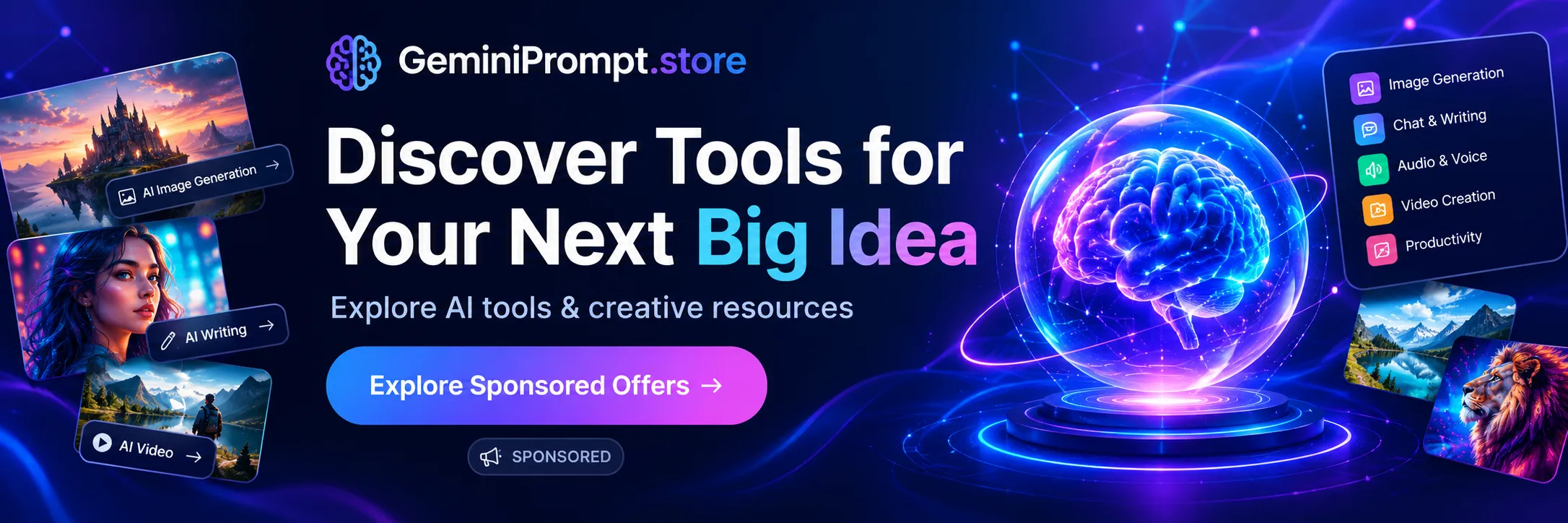 Explore sponsored AI tools and creative resources