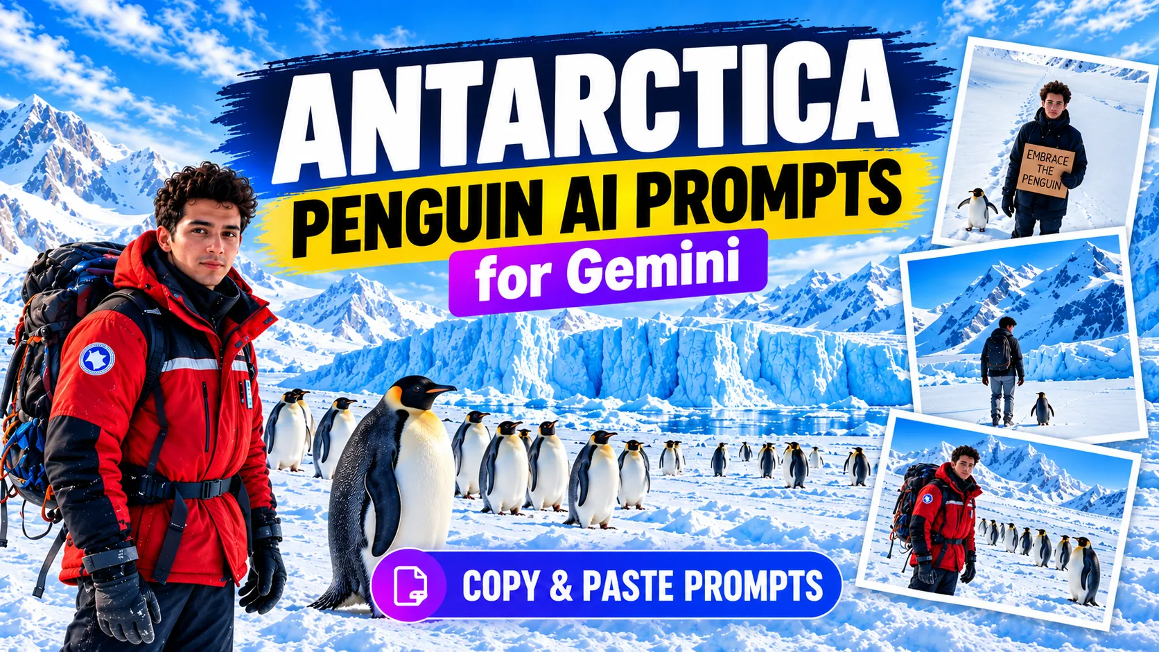 Antarctica Penguin AI Prompts for Gemini