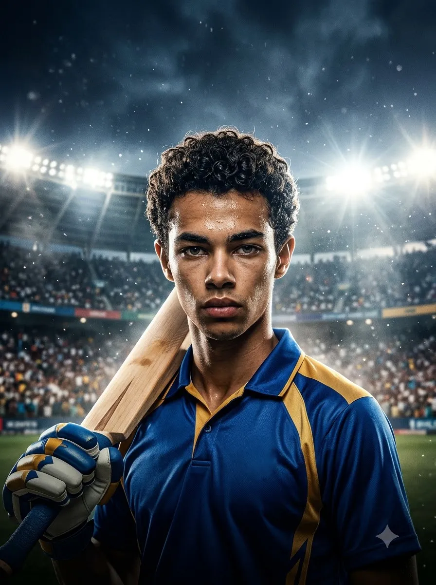 Cricket Player Poster Portrait