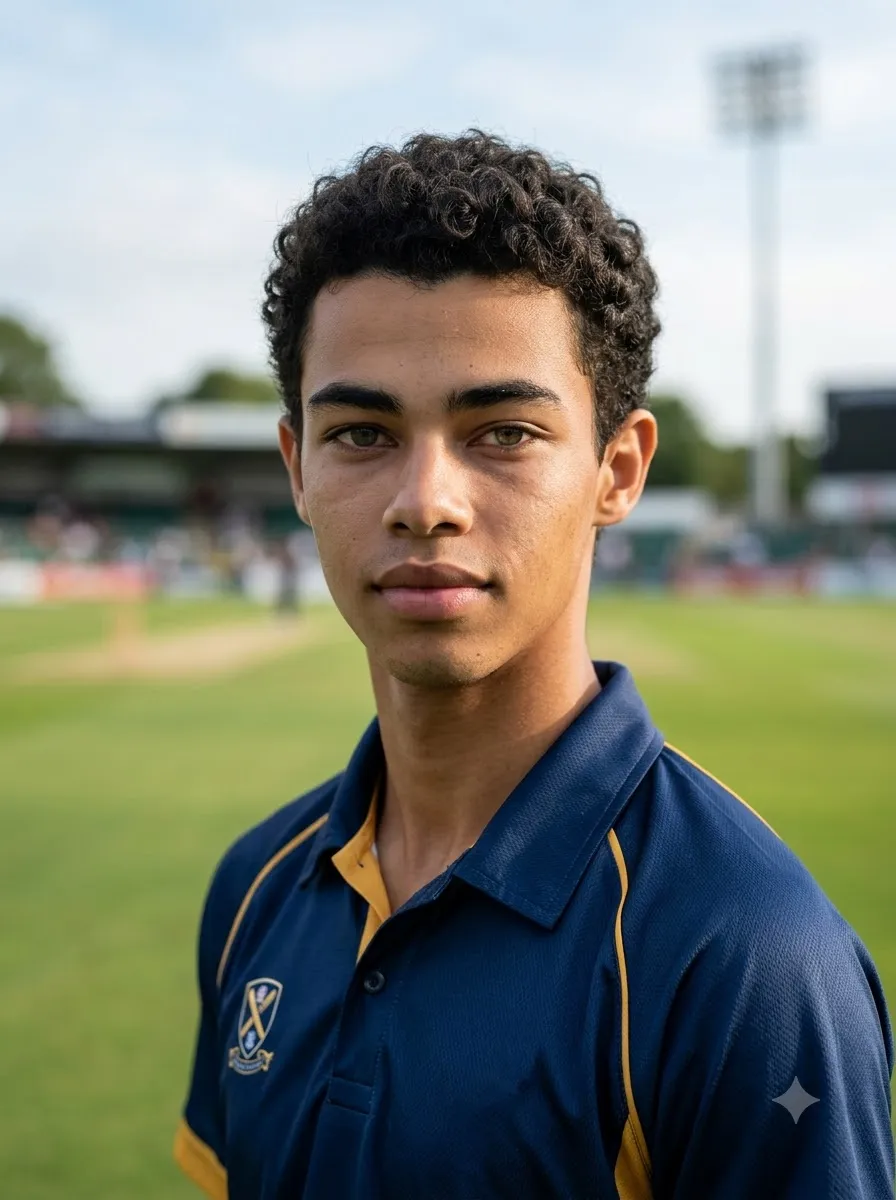 Minimalist Cricket Portrait