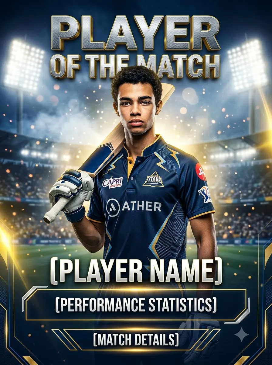 Cricket Player of the Match Poster