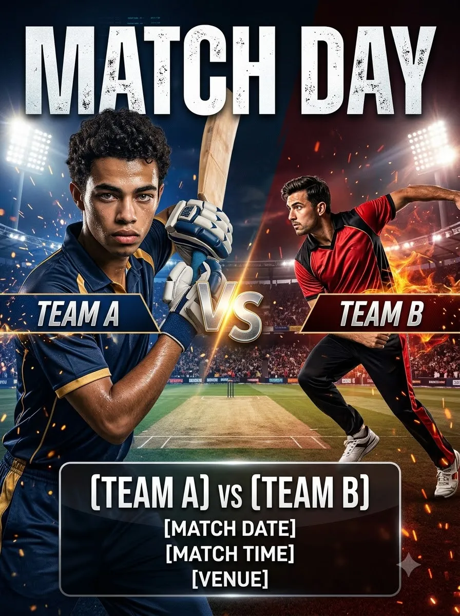Cricket Match Day Poster